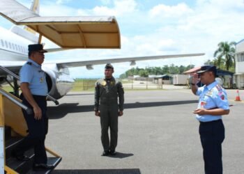 Asops Kasau Kunjungi Lanud Yohanis Kapiyau Timika