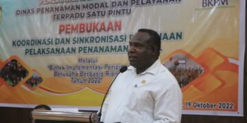 DPMPTS Mimika Gelar Bimtek Implementasi Perizinan Berusaha Berbasis Resiko Tahun 2022