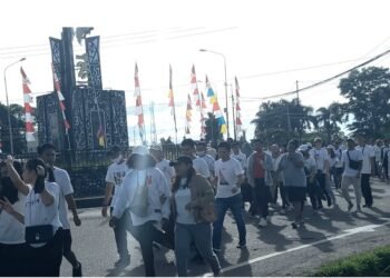 Jalin Kebersamaan, 10 Bank di Timika Gelar Jalan Santai dan Aerobik Bersama