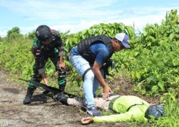 Personel Lanud Yohanis Kapiyau Gelar Latihan Pertahanan Pangkalan untuk Meningkatkan Kesiagaan Prajurit
