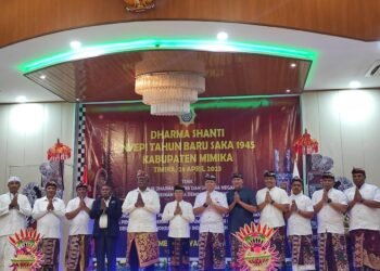 Hadiri Perayaan Dharma Shanti Nyepi di Timika, Perwakilan Kemenag RI Pesan Umat Hindu Harus Anti Kekerasan