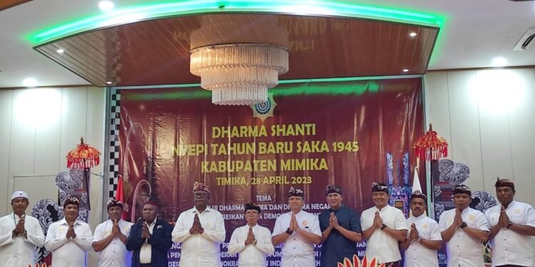 Hadiri Perayaan Dharma Shanti Nyepi di Timika, Perwakilan Kemenag RI Pesan Umat Hindu Harus Anti Kekerasan