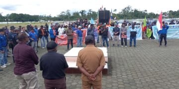 Aksi May Day, Buruh Minta Freeport Tidak  Gunakan Undang-Undang Cipta Kerja