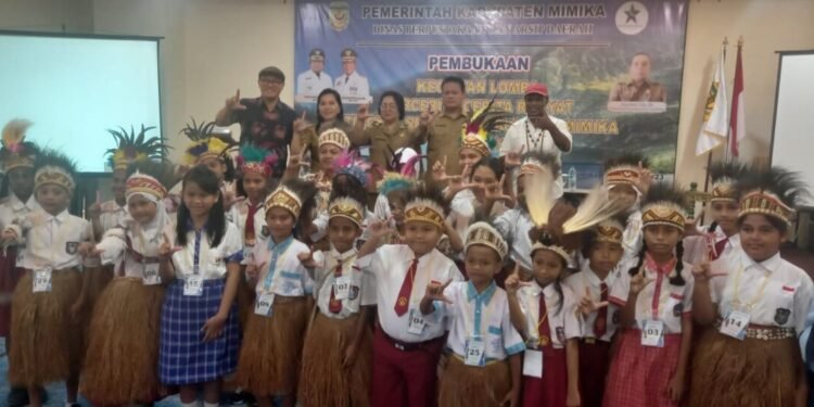 50 Murid SD/MI di Timika Ikut Lomba Cerita Rakyat