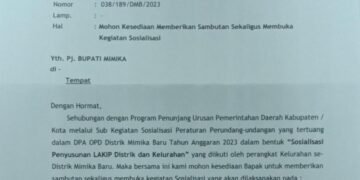 Distrik Miru Sebarkan Undangan Kegiatan Sosialisasi Penyusunan Lakip Tertanggal Hari Ini 4 Juli, Ternyata Kegiatannya Besok