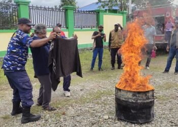 300 IRT di Mimika Ikut Kegiatan Penanggulangan Kebakaran