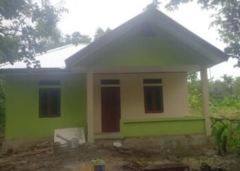 Tahun Ini Pemerintah Kampug Mandiri Jaya Bangun Lagi Empat Rumah untuk Warga