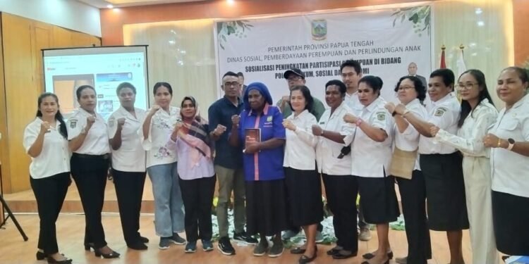 Pengurus Perkenalkan JMSI pada Sosiaslisasi Peningkatan Partisipasi Perempuan di Bidang Politik, Hukum, Sosial dan Ekonomi yang Digelar Pemprov Papua Tengah