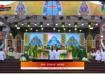 Misa Pembukaan Pesparani II Kabupaten Mimika Dipimpin 13 Pastor