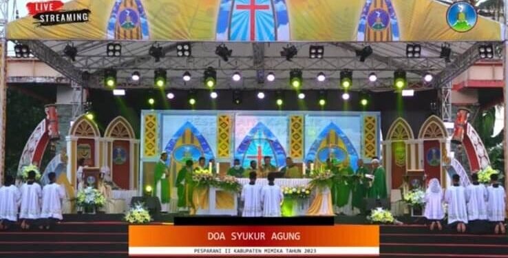 Misa Pembukaan Pesparani II Kabupaten Mimika Dipimpin 13 Pastor