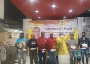 Anggota DPR RI, Trifena Tinal Sosialisasi Empat Pilar Kebangsaan kepada Masayarakat Mimika