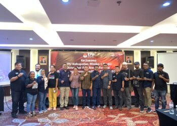 Sukseskan Pilkada, KPU dan JMSI Kabupaten Mimika Teken Kerja Sama