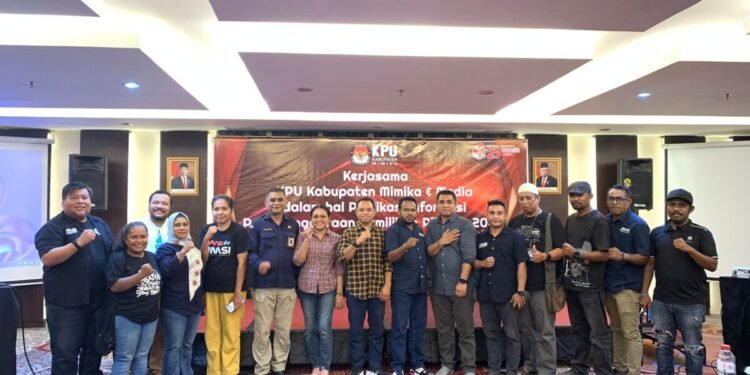 Sukseskan Pilkada, KPU dan JMSI Kabupaten Mimika Teken Kerja Sama