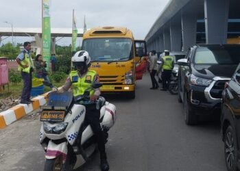 Satlantas Polres Mimika Kawal Dewan Hakim, Official dan Kafilah MTQ XXX Tingkat Provonsi se-Tanah Papua