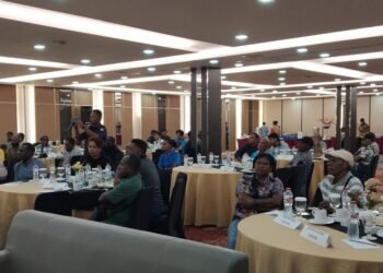 KPU Gelar Bimtek Pertanggungjawaban Penggunaan Dana Tahapan Pemilihan bagi Sekretariat PPD se-Kabupaten Mimika