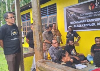 Bawaslu Mimika Canangkan Kampung Anti Politik Uang, Anti Kampanye Hitam dan Satu Orang Satu Suara di Kwamki Narama