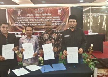KPU Mimika Tetapkan 222.901 Daftar Pemilih Sementara