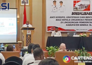 Pemkab Mimika Gelar Sosialisasi Anti Korupsi, Gratifikasi, dan Benturan Kepentingan Bagi Pimpinan OPD