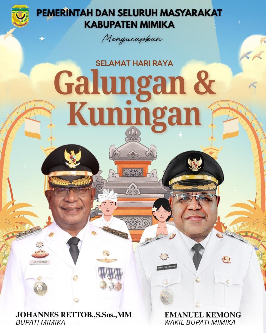 IKLAN HARI RAYA GALUNGAN & KUNINGAN PEMKAB MIMIKA