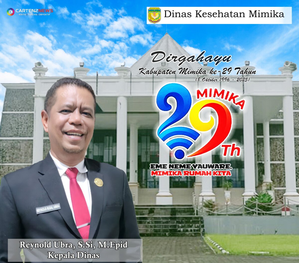 Iklan Dinkes Selamat HUT Mimika ke-29