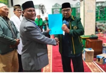 Hazan Sainus Dilantik sebagai Ketua terpilih DKM Asy-Syuhada,