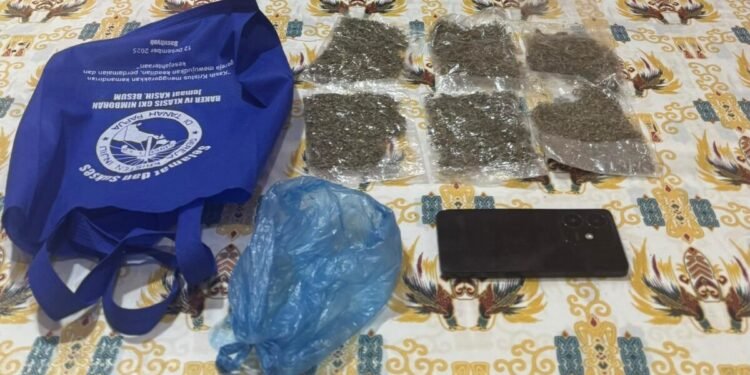 Sat Resnarkoba Polres Jayapura Tangkap Pelaku Kepemilikan Ganja di Parkiran Hotel Suni Sentani