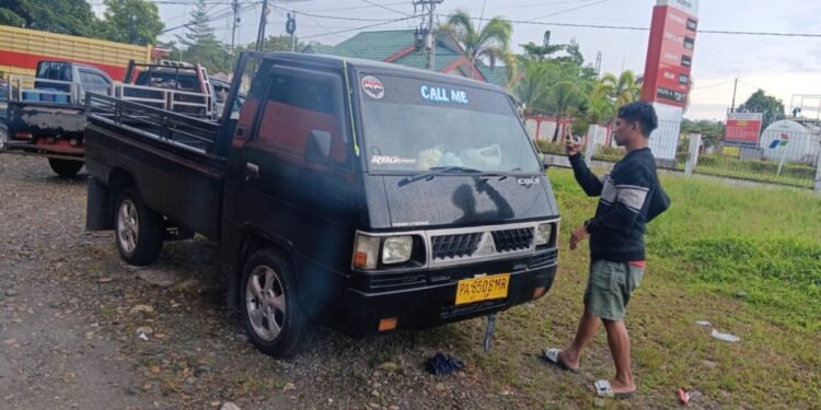 Seorang Pria Ditemukan Meninggal Dunia Didalam Mobil Pickup di Depan SPBU KM 8 Mimika