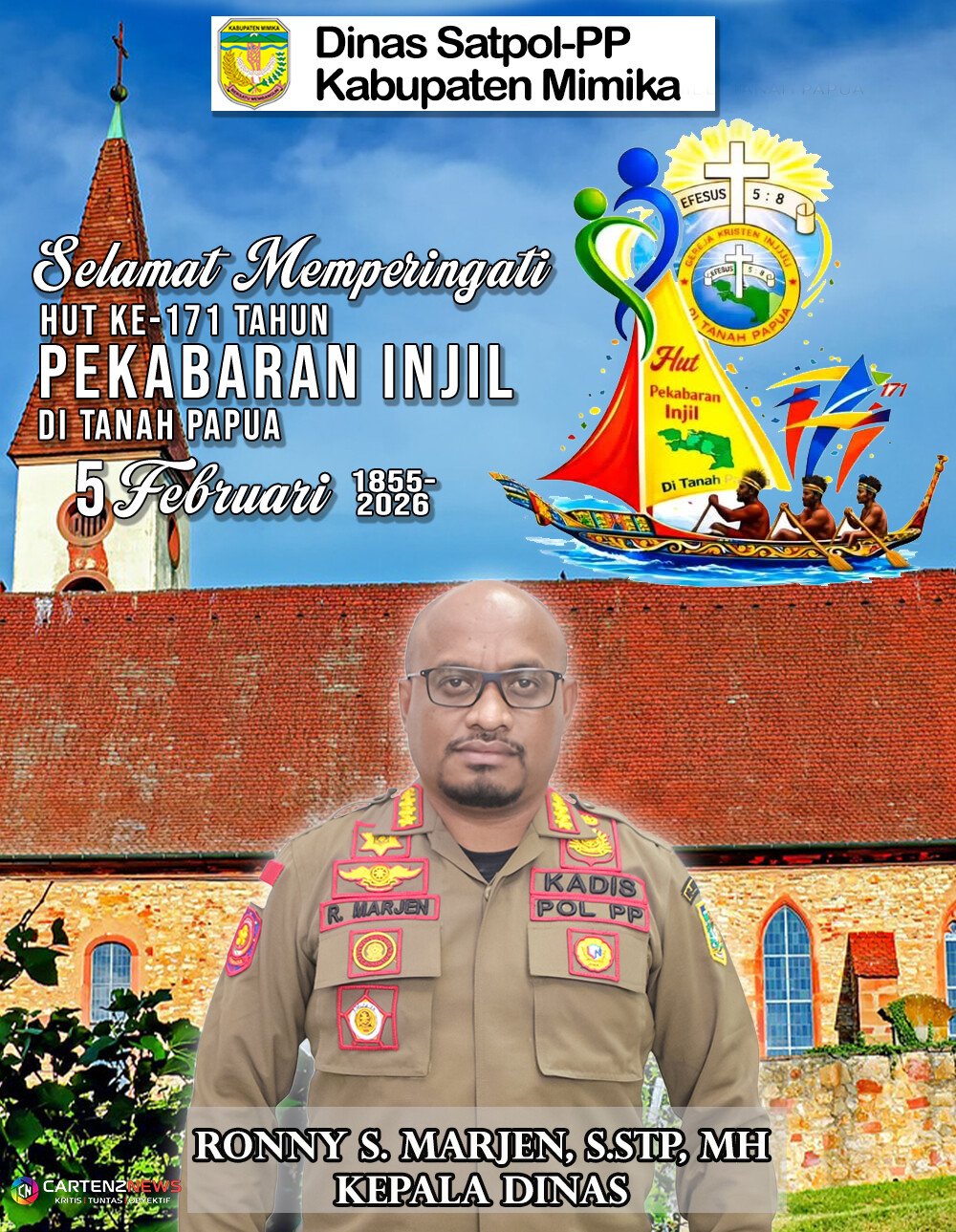 HUT PI ke-171 Dinas Satpol PP Mimika