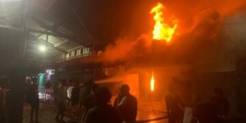 Enam Ruko di Yahukimo Terbakar Diduga Dilempar Bom Molotov