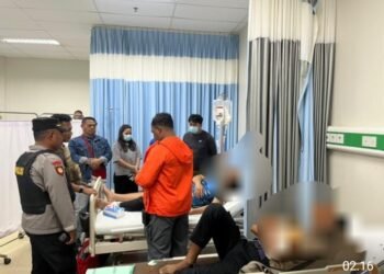 Tiga Personil Polres Mimika Kena Anak Panah Saat Amankan Aksi Saling Serang Warga di Jalan Kesehatan Dalam Timika