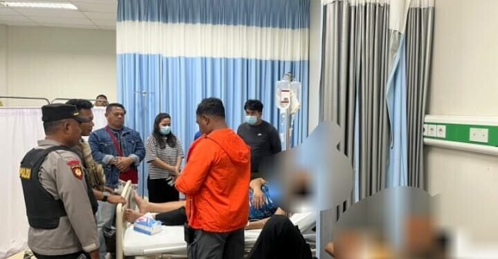 Tiga Personil Polres Mimika Kena Anak Panah Saat Amankan Aksi Saling Serang Warga di Jalan Kesehatan Dalam Timika