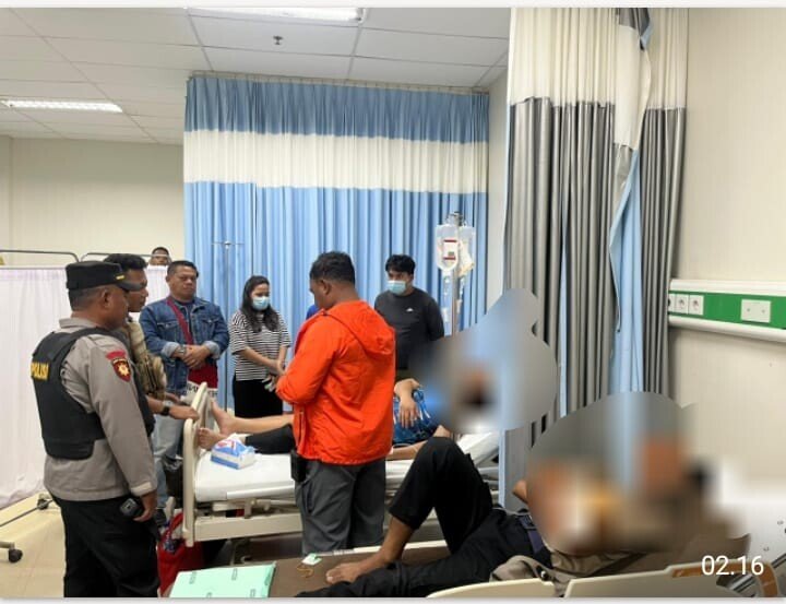 Tiga Personil Polres Mimika Kena Anak Panah Saat Amankan Aksi Saling Serang Warga di Jalan Kesehatan Dalam Timika