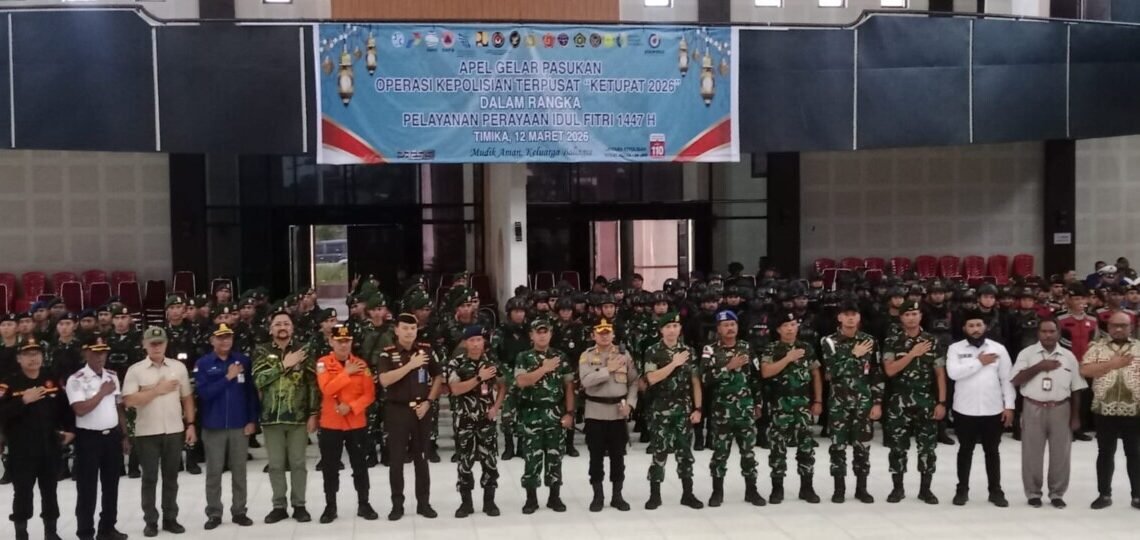 Operasi Ketupat Noken 2026, Polres Mimika Siagakan 250 Personel Gabungan dan Tujuh Posko