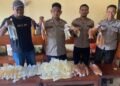 Personil Gabungan Gagalkan Penyelundupan Puluhan Liter Miras Lokal Jenis Sopi di Pelabuhan Poumako