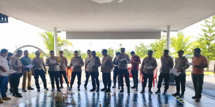 Polres Mimika Lakukan Simulasi Tactical Floor Game Guna Mempersiapan Skenario Pengamanan 1 Mei 2026