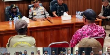 Bupati Yudas Tebai Hadiri Rapat Klarifikasi Pelaku Pembunuhan Anggota Polres Dogiyai Juventus Edowai