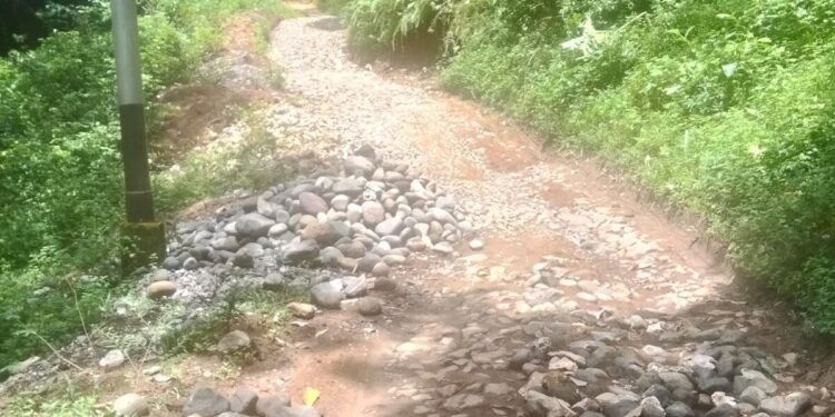 Proyek Jalan Aspal Desa Nampar Tabang Mangkrak, Warga Desak CV Gabriela dan Pemdes Diperiksa Aparat Penegak Hukum