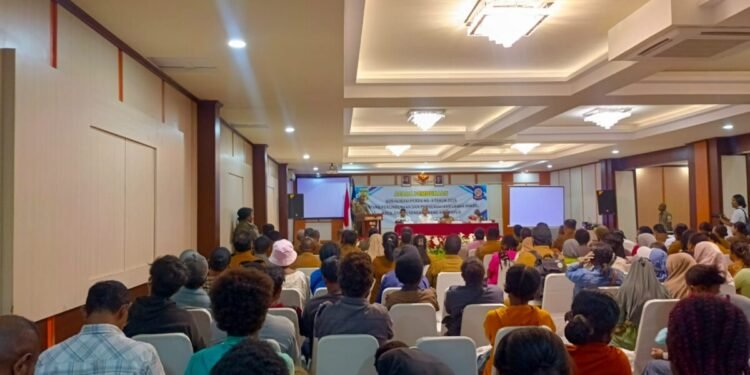 Satpol PP Mimika Gelar Sosialisasi Perda Perlindungan UMKM Orang Asli Papua