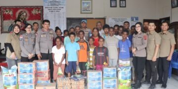 Satgas Damai Cartenz Perkuat Kepedulian untuk Anak Papua Lewat Bakti Sosial di Panti Asuhan