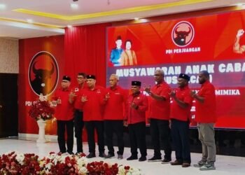 PDI Perjuangan Mimika Gelar Musancab, Resmi Dibuka Ketua DPP Komarudin Watubun