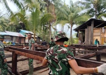 Pembangunan Rumah Terus Digenjot, Satgas TMMD Kodim 1710/Mimika Kejar Target Penyelesaian