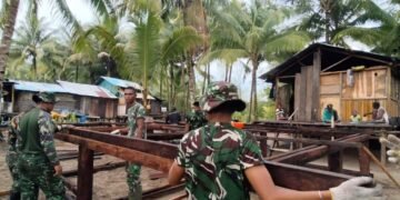 Pembangunan Rumah Terus Digenjot, Satgas TMMD Kodim 1710/Mimika Kejar Target Penyelesaian