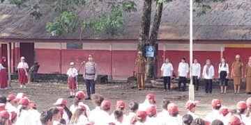 Polsek Miru Goes to School, Berikan Motivasi dan Edukasi pada Siswa SD Inpres IV Timika