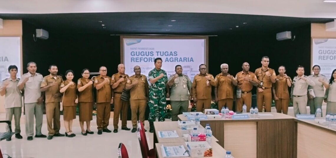 Pemkab Mimika Bersama Kantor Pertanahan Kabupaten Gelar Rapat Pembentukan Gugus Tugas Reforma Agraria Tahun 2026