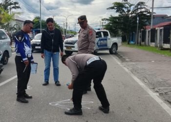 Alami Lakalantas Ganda, Anggota Polres Mimika Meninggal Dunia. Sempat Dirawat Tiga Hari di Rumah Sakit