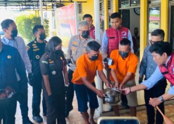 Kepolisian Resor Mimika Musnahkan Ratusan Gram Sabu Senilai Rp 1 Miliar dari Dua Pengedar
