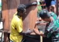 Pemasangan Dinding Dimulai, Progres Rumah TMMD di Keakwa Capai 30 Persen