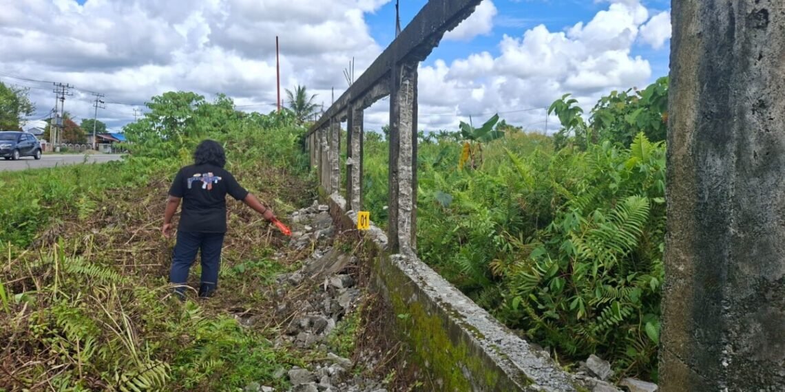 Polisi Gerak Cepat, Tindak Lanjuti Laporan Perusakan Pagar Tanah Keuskupan Dilakukan Olah TKP