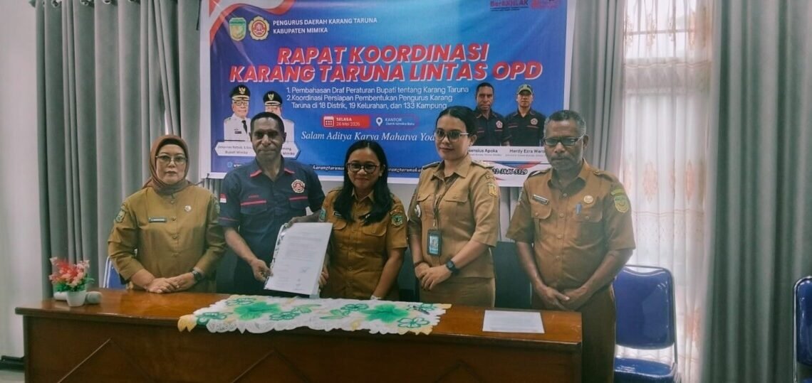 Karang Taruna Mimika Gelar Koordinasi Lintas OPD Bahas Draft Perbup