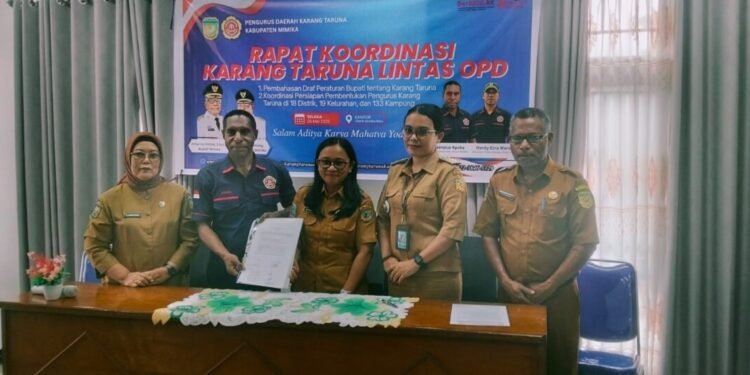Karang Taruna Mimika Gelar Koordinasi Lintas OPD Bahas Draft Perbup